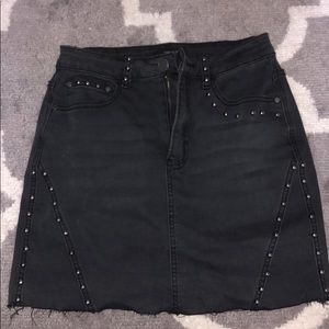 Black mini skirt